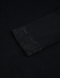 Pull encolure V noir 100% laine Femme