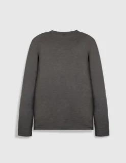 Pull gris tricot flammé Homme