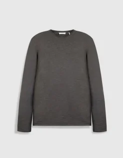 Pull gris tricot flammé Homme