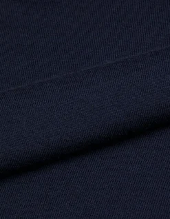 Pull manches courtes marine tricot 100% laine Femme