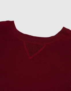 Pull manches longues prune tricot détail lurex Femme