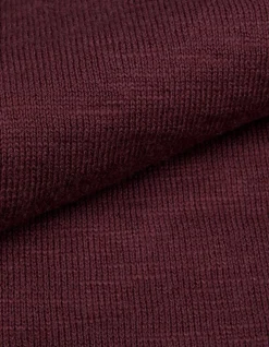 Pull prune tricot flammé Homme