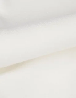Pull sans manches blanc tricot col camionneur Femme
