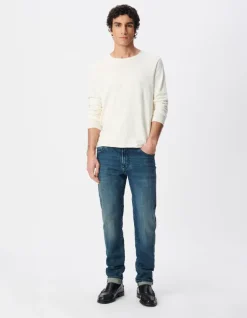Pull stuck tricot flammé à bords roulottés Homme