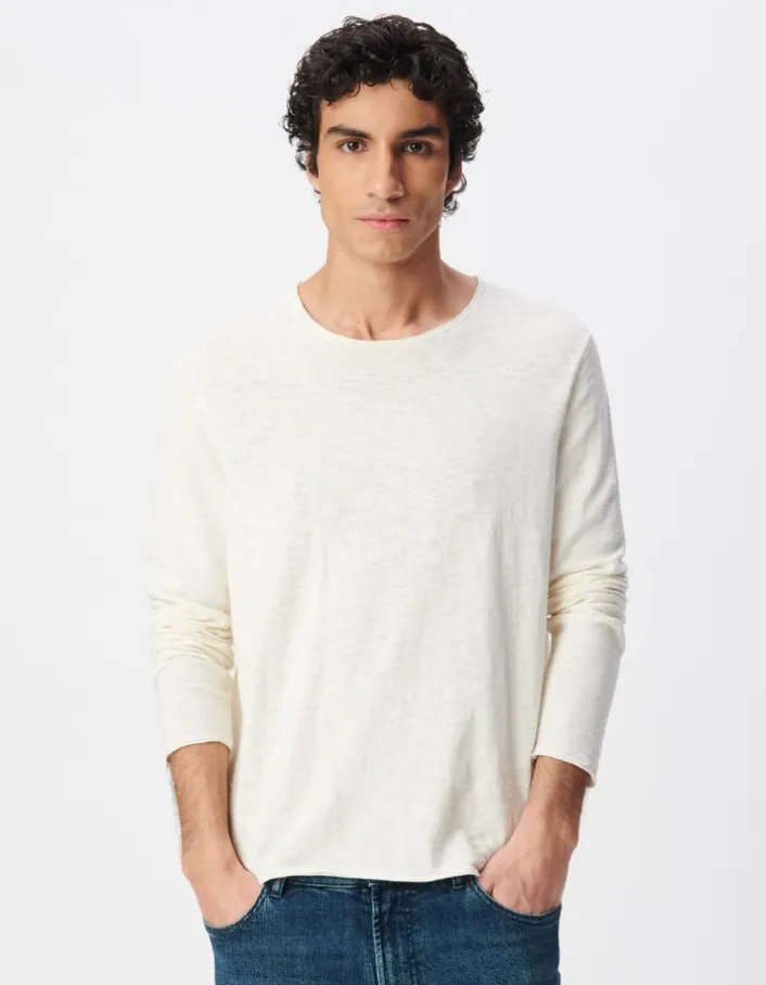 Pull stuck tricot flammé à bords roulottés Homme