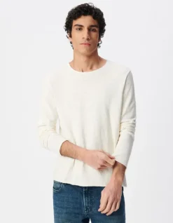 Pull stuck tricot flammé à bords roulottés Homme