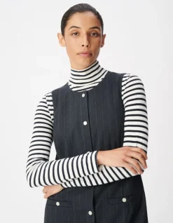 Robe de tailleur marine motif rayures tennis Femme