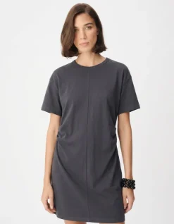 Robe grise forme T-shirt Femme