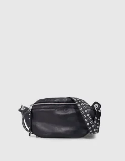 Sac banane 1440 noir cuir Femme