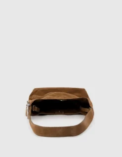 Sac beige cuir velours forme seau Taille M Femme