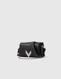 Sac Le 111 Romy noir cuir métalleries silver Femme