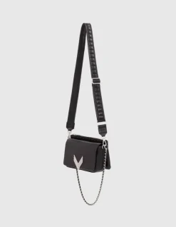 Sac Le 111 Romy noir cuir métalleries silver Femme