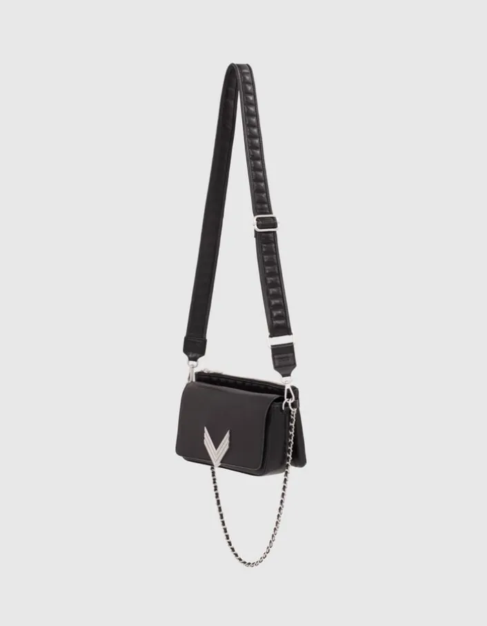 Sac Le 111 Romy noir cuir métalleries silver Femme