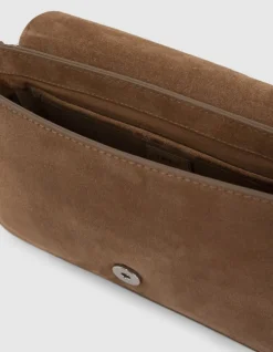 Sac Le 111 Staten Island camel cuir velours Femme