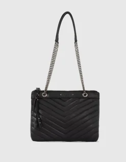 Sac 1440 Reporter cuir matelassé double pochette Femme