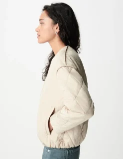 Sous-doudoune beige oversize Femme