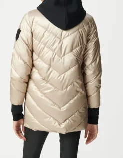 Sous-doudoune gold capuche molleton noir Femme