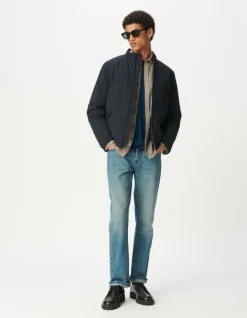 Sous-doudoune marine col montant Homme