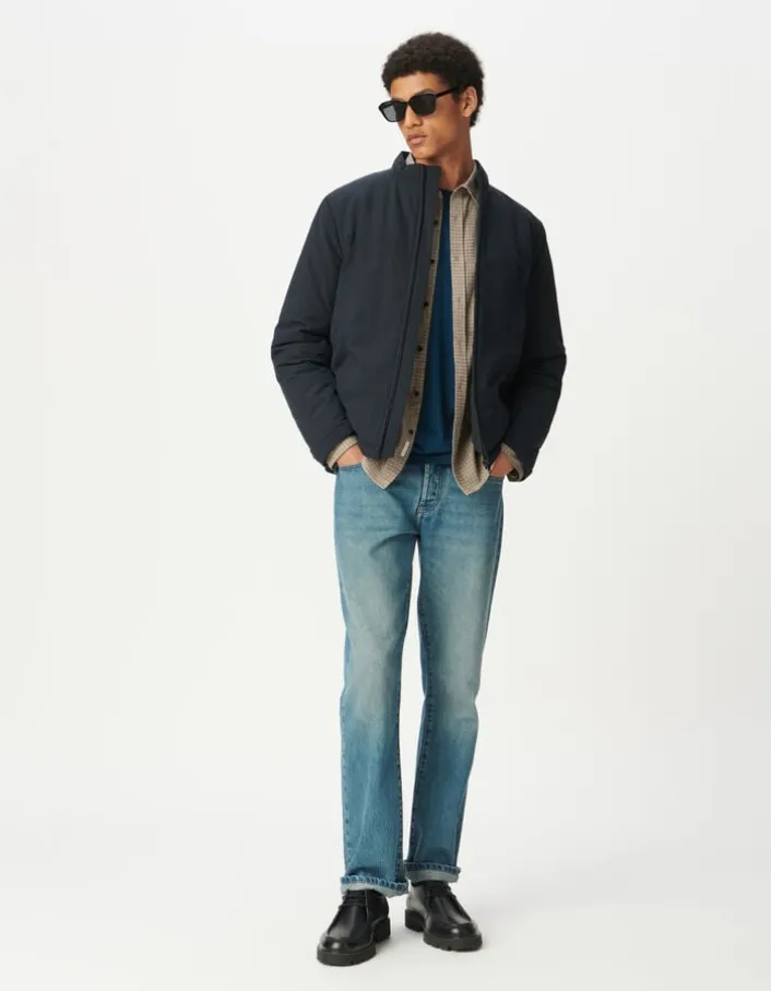 Sous-doudoune marine col montant Homme