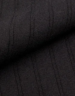 Sweat noir molleton effet rayures Homme