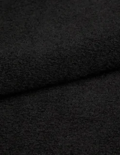 Sweat zippé noir laine bouillie une poche plaquée Homme