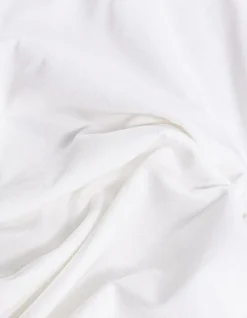 Tee-shirt col rond blanc broderie chevrons dos Femme