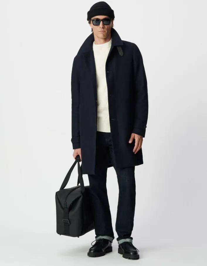 Trench marine avec parementure amovible Homme