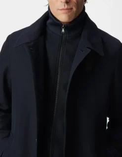 Trench marine avec parementure amovible Homme