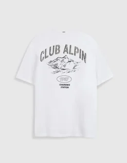 T-shirt blanc visuel montagne ABSOLUTE DRY Homme