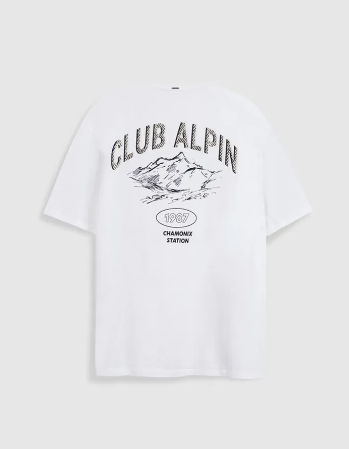 T-shirt blanc visuel montagne ABSOLUTE DRY Homme