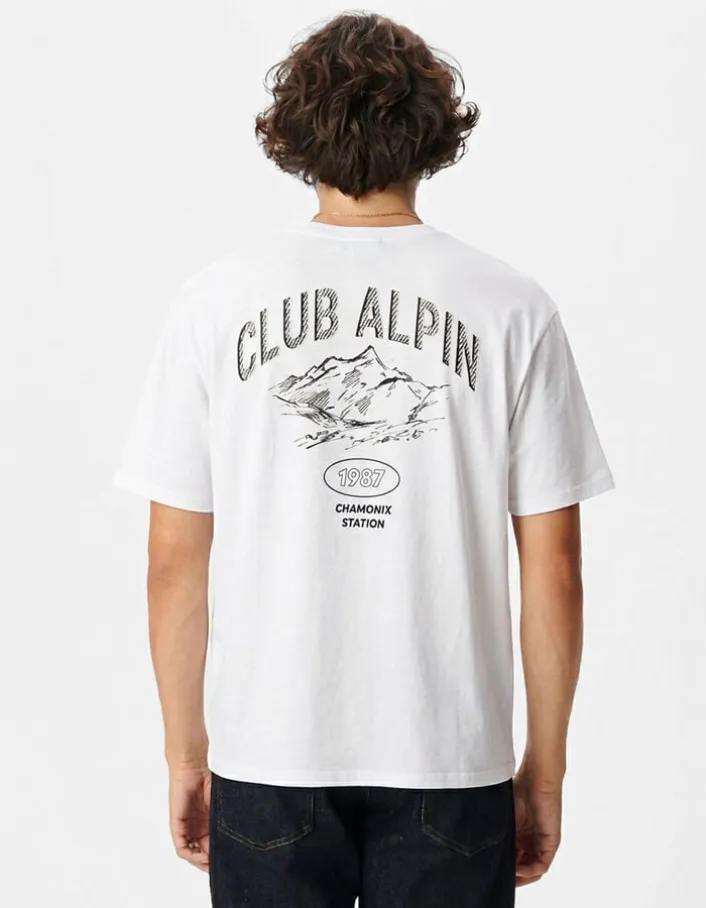 T-shirt blanc visuel montagne ABSOLUTE DRY Homme