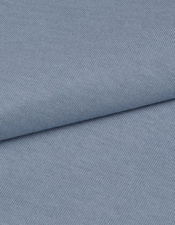 T-shirt col rond bleu coton modal Homme