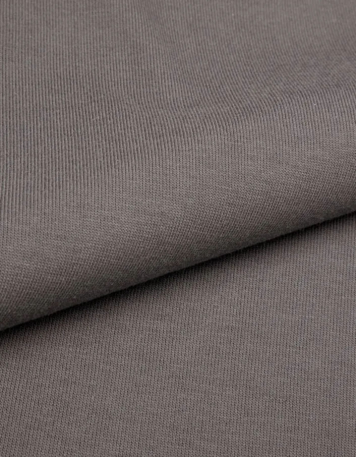 T-shirt col rond gris coton modal Homme