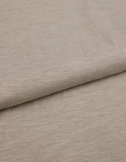 T-shirt encolure V beige coton bio flammé Homme