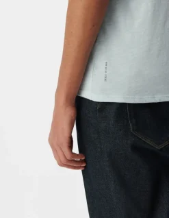 T-shirt L'Essentiel ciel coton bio encolure V Homme