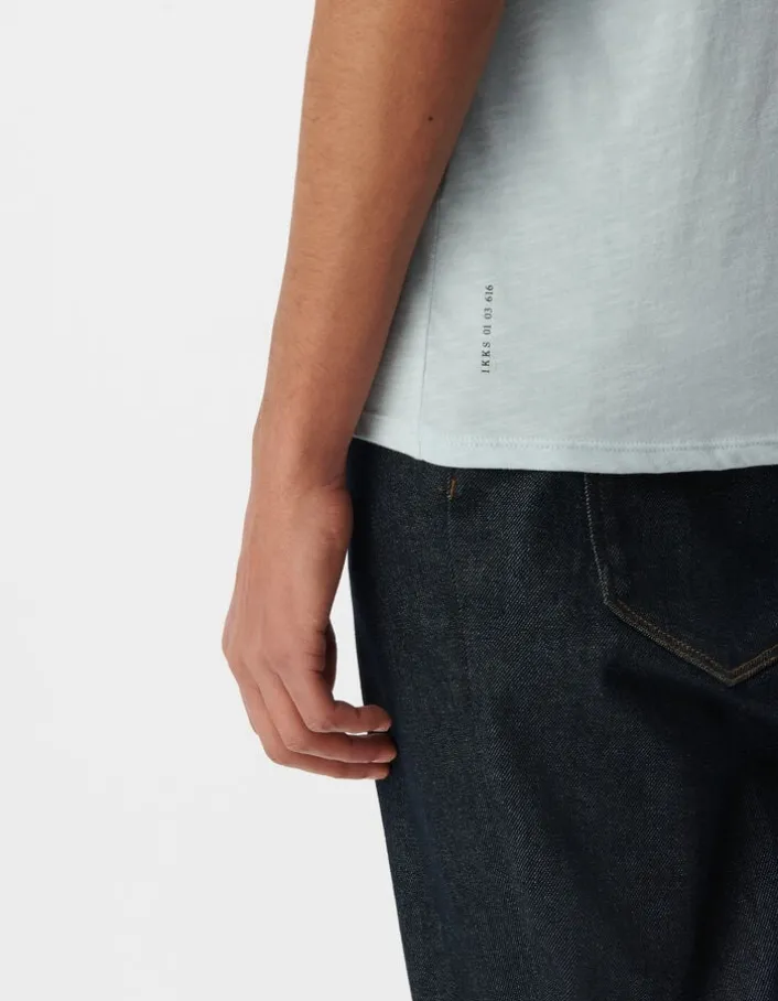 T-shirt L'Essentiel ciel coton bio encolure V Homme