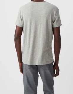 T-shirt L'Essentiel gris col V Homme