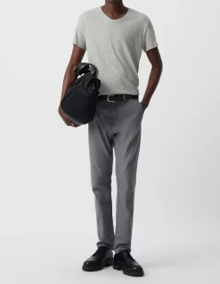 T-shirt L'Essentiel gris col V Homme