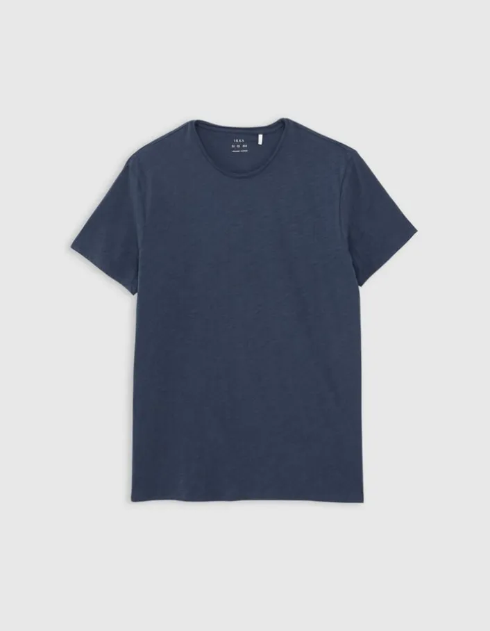T-shirt L'Essentiel petrol coton bio col rond Homme