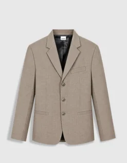 Veste de costume beige chiné TRAVEL SUIT Homme