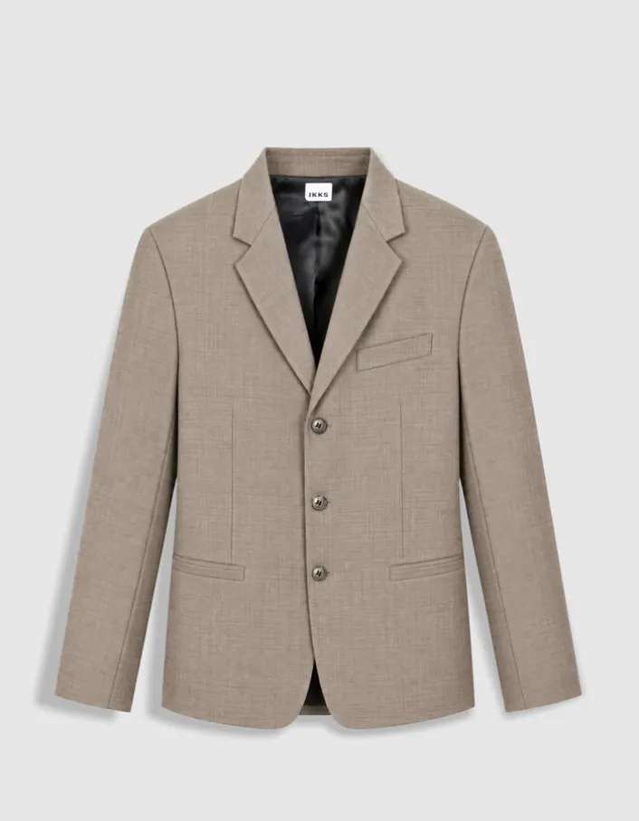 Veste de costume beige chiné TRAVEL SUIT Homme