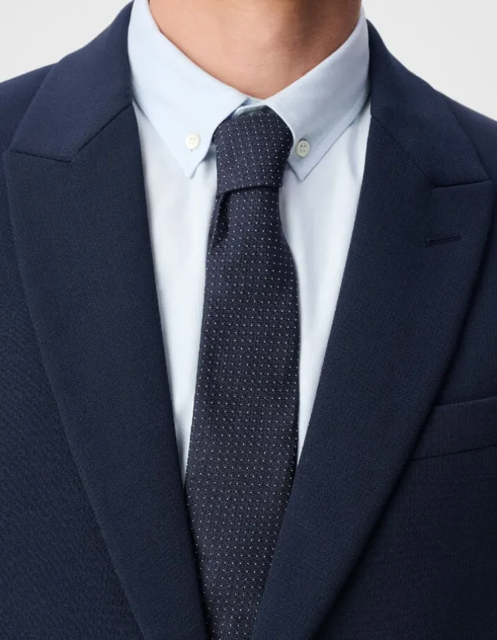 Veste de costume marine twill fantaisie Homme