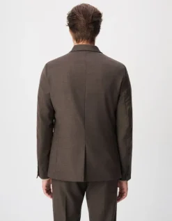 Veste de costume marron flanelle 100% laine Homme