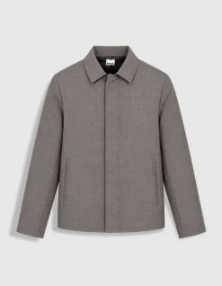 Veste de costume marron motif pied-de-puce Homme