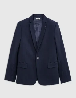 Veste de costume slim marine maille Milano Homme