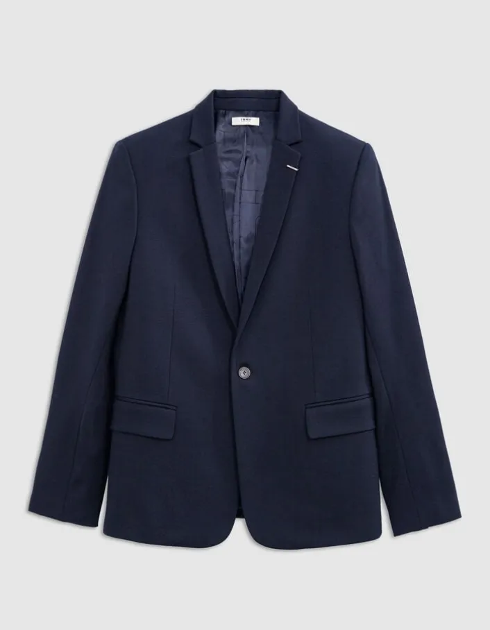 Veste de costume slim marine maille Milano Homme