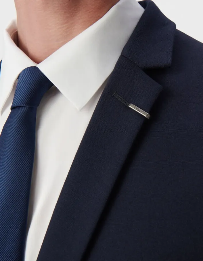 Veste de costume slim marine maille Milano Homme