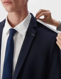 Veste de costume slim marine maille Milano Homme