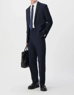Veste de costume slim marine maille Milano Homme