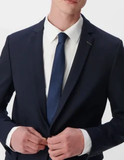 Veste de costume slim marine maille Milano Homme